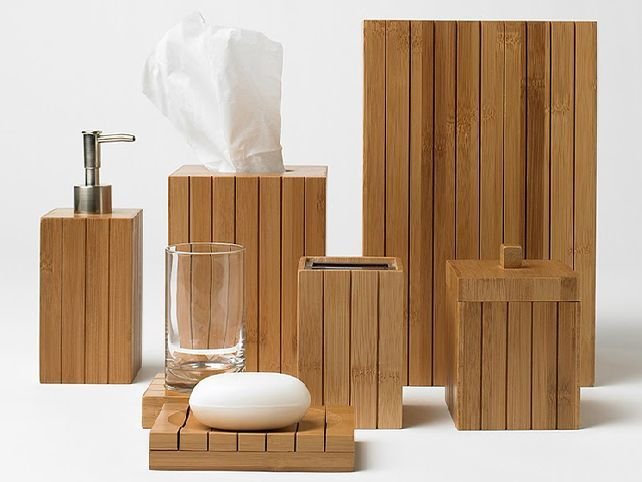 Bamboo accessories for bathrooms - eco-friendly and stylish additions for a serene, natural atmosphere