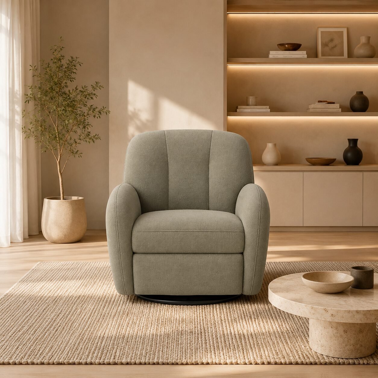 Cara Swivel Rocker Power Recliner Chair - Image 4
