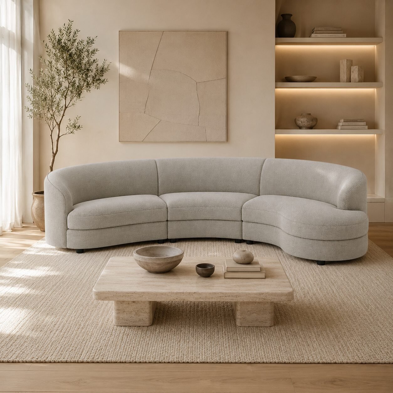 Nobu Curved 5 Seater Sofa - Image 3