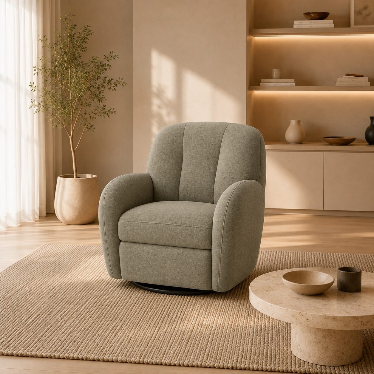 Cara Swivel Rocker Power Recliner Chair - Image 3