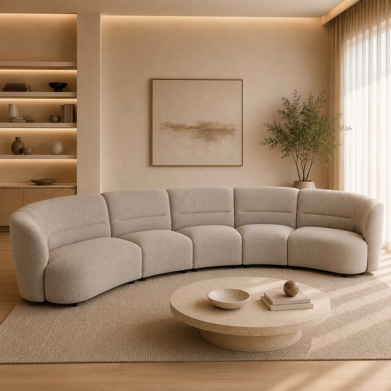 Kew 5 Seater Curved Sofa - Image 3