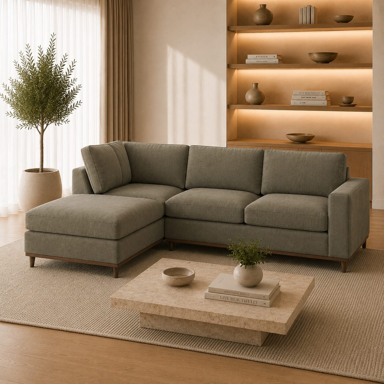 Tate Left Corner Footstool End Sofa - Image 4