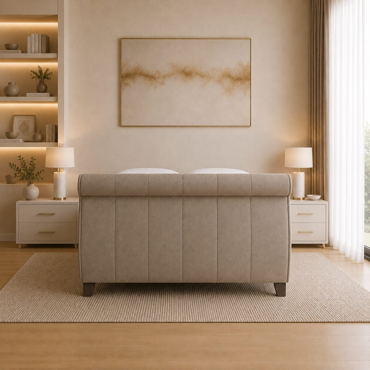 Elegant Sleigh Bed Frame - Image 4